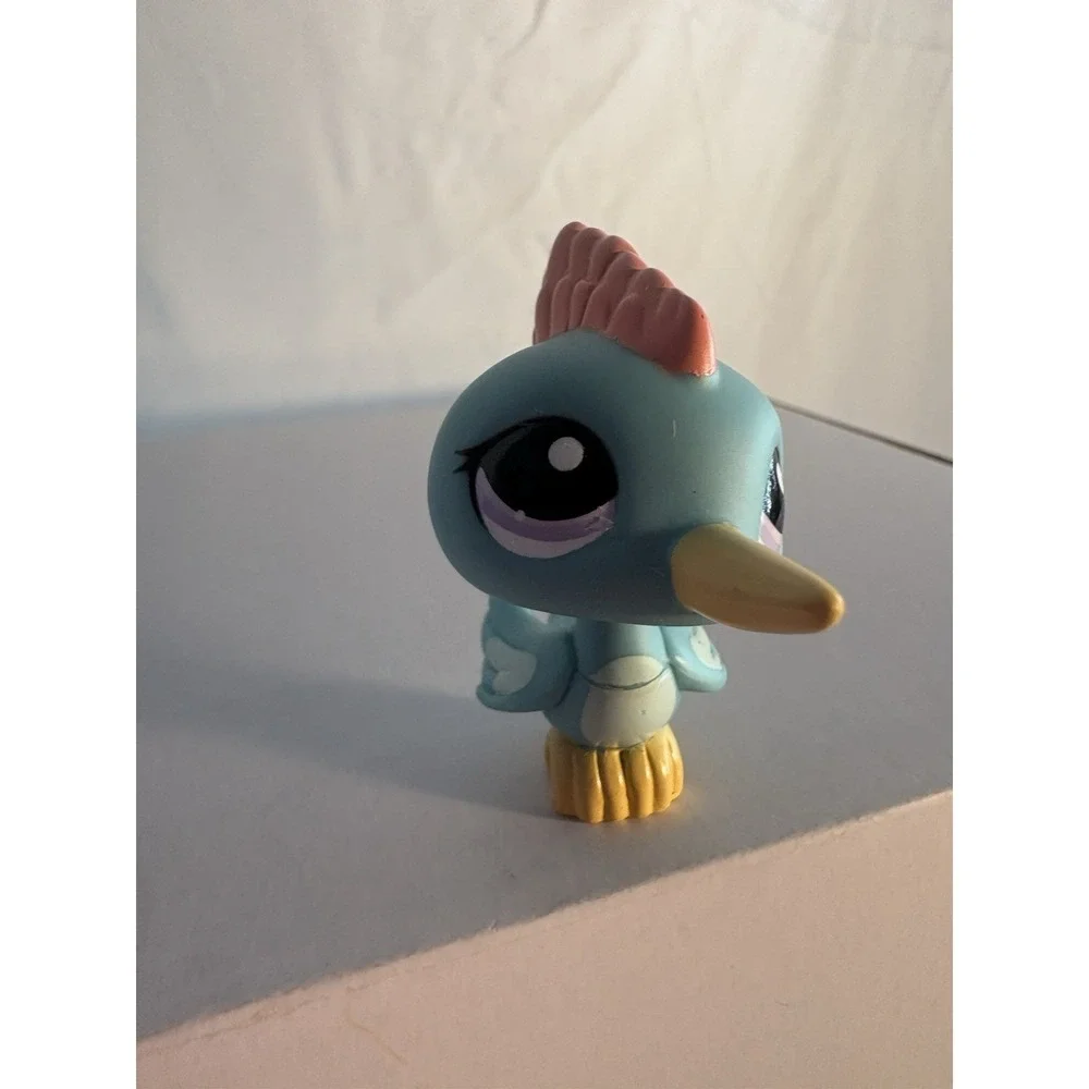 Hasbro Littlest Pet Shop #1787 Woodpecker Bird Blue Purple Eyes Singles LPS